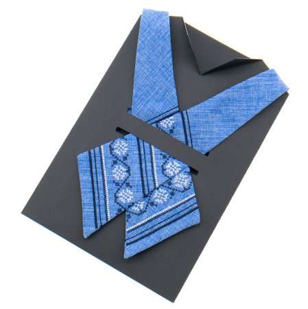 Вышитый кросс-галстук - №870