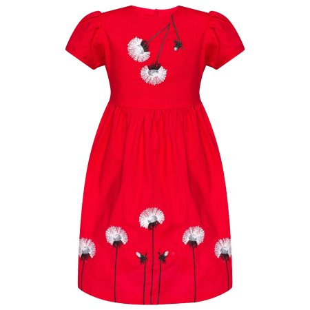 Платье для девочки Колос - Одуванчик (красный) 140