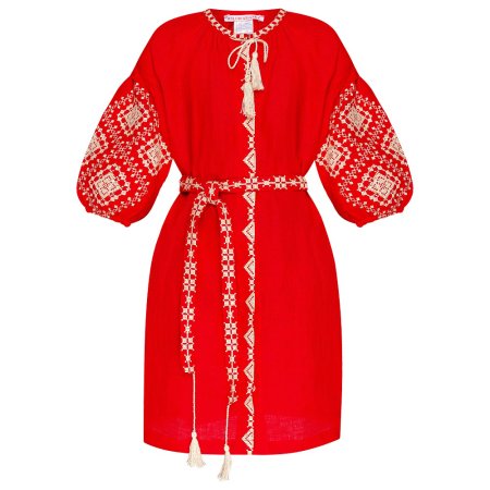 Платье для девочки Слобожанка - Иванна (красный) 134
