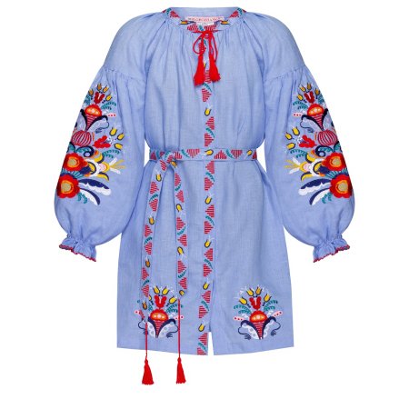 Сукня для дівчинки Слобожанка - Сона (блакитний) 128