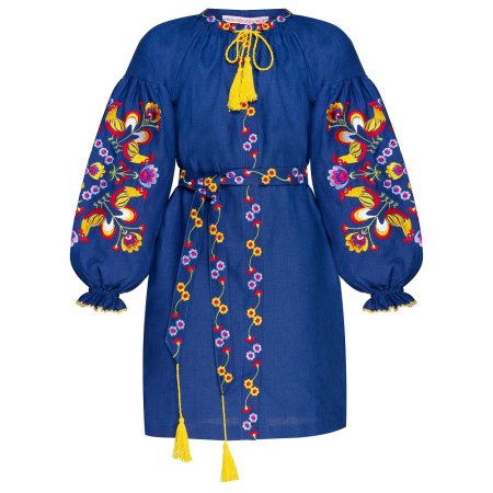 Платье для девочки Слобожанка - Яркие петушки 152