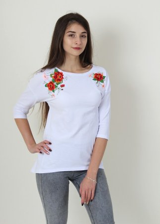 Туніка жіноча Галичанка - Феєрія (біла) XL