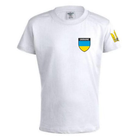 Футболка дитяча Ukraine Тризуб Glory, біла M(10-11)