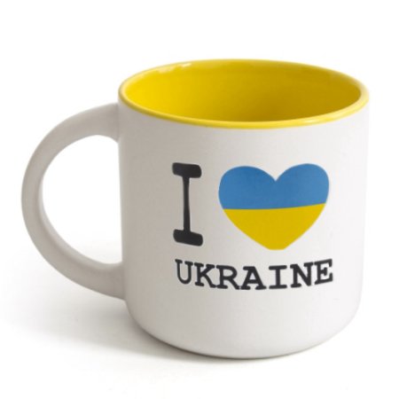 Чашка Love Ukraine, желтая 300 мл