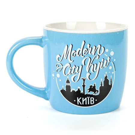 Чашка "Современный город", голубая 340 мл