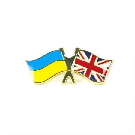 Значок "Флаг Украина-Великобритания"