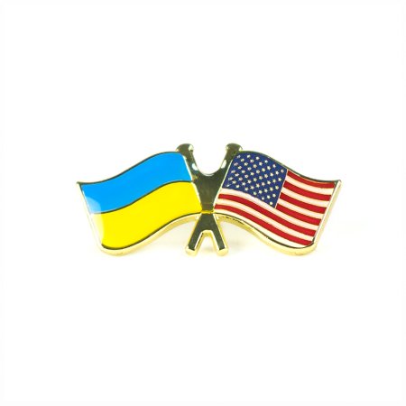 Значок "Флаг Украина-США"