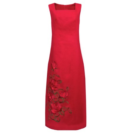 Платье вышиванка Колос - Шарм (красный) 50