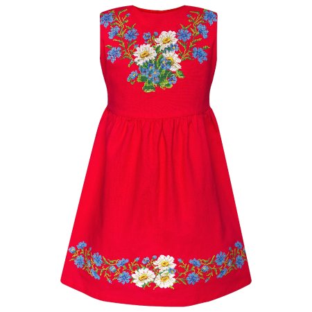 Платье для девочки Колос - Ромашки, васильки 104