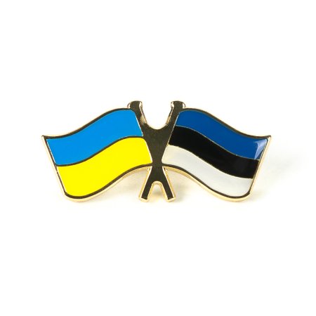 Значок "Флаг Украина-Эстония"