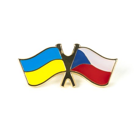 Значок "Флаг Украина-Чехия"