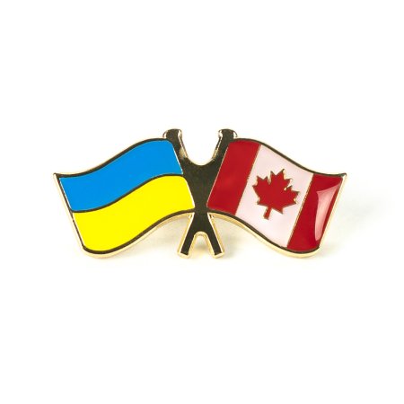 Значок "Флаг Украина-Канада"