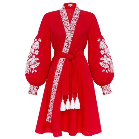 Сукня вишиванка Діброва - Жар-Птиця (червона) 46